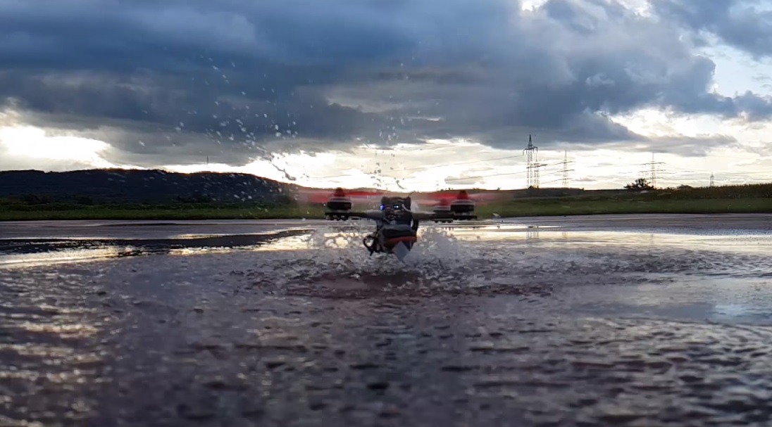 drone water slowmo