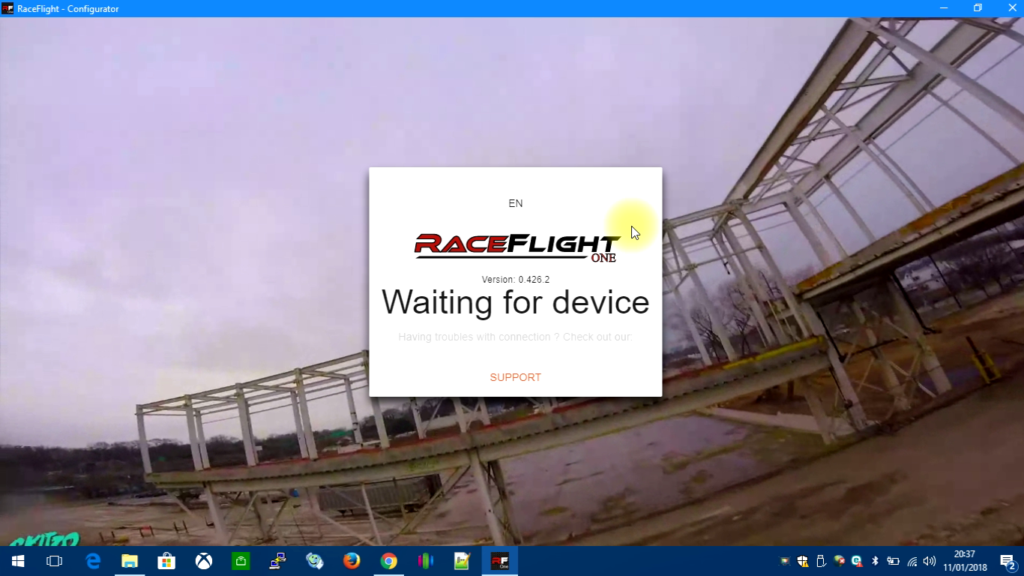 tuto-flash-raceflight-one-05-waiting-device