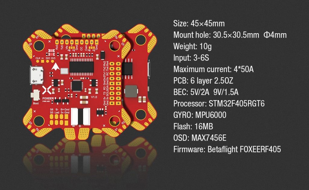 Foxeer F405 AIO Specs