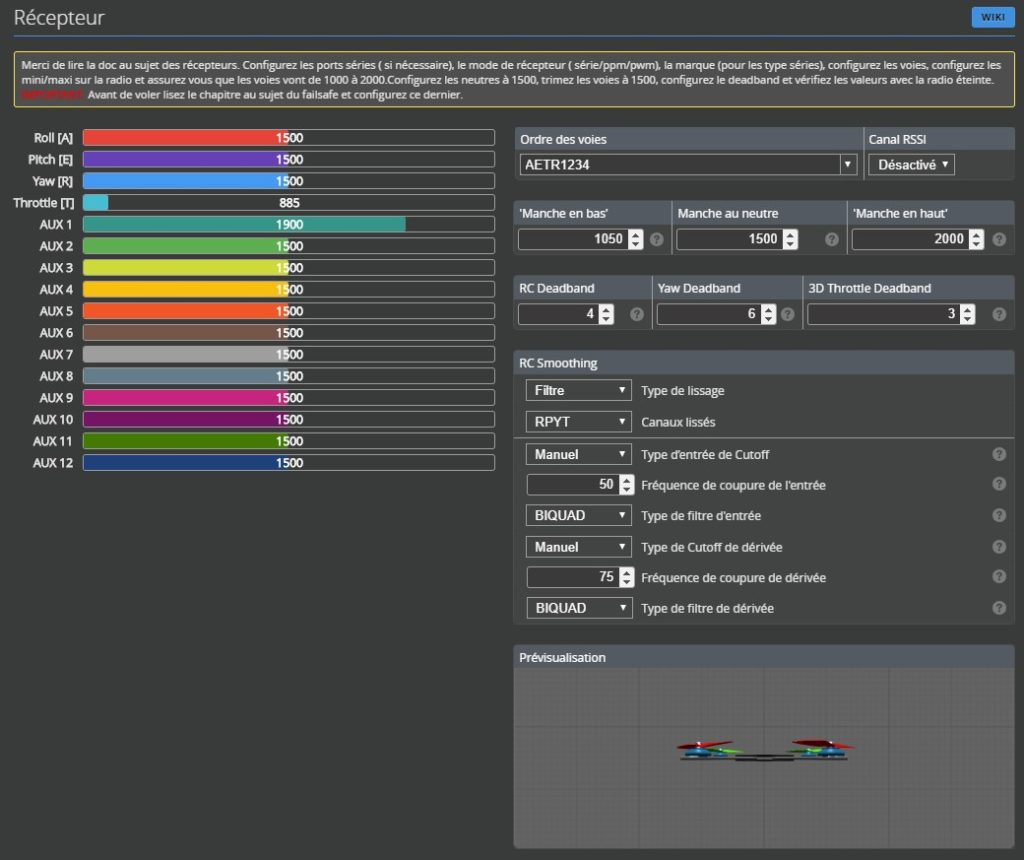 emuflight rc smoothing