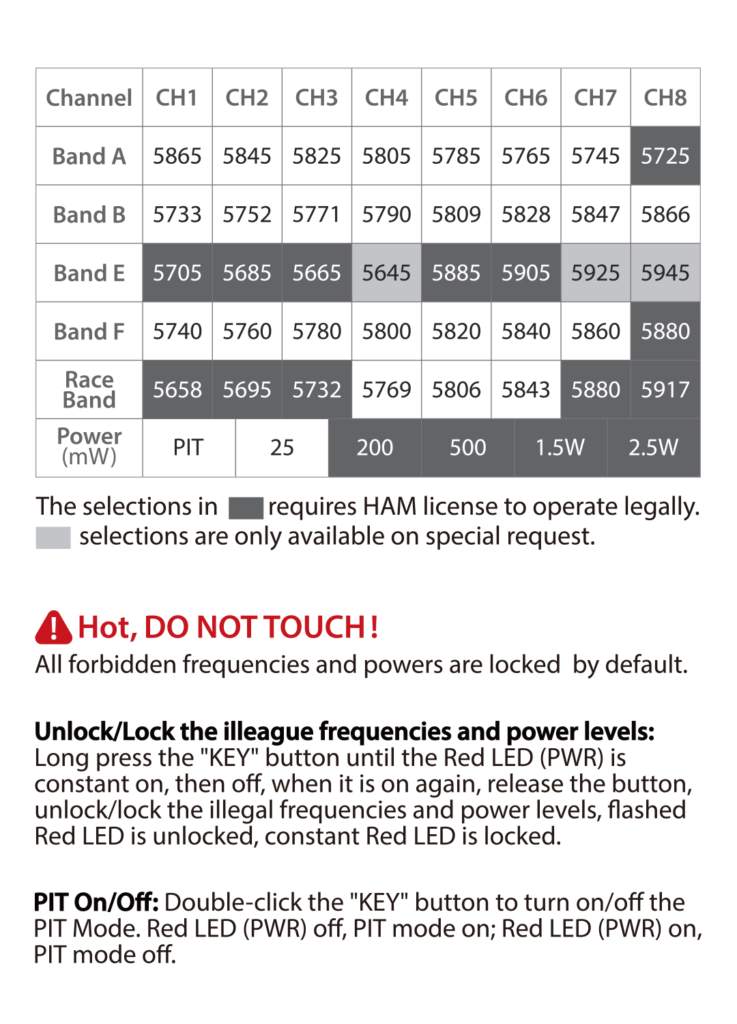 unlock foxeer reaper 2500mW