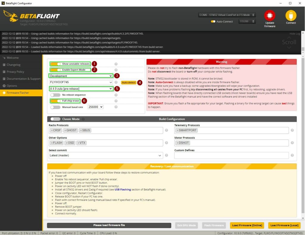  tuto betaflight 4.4 flash