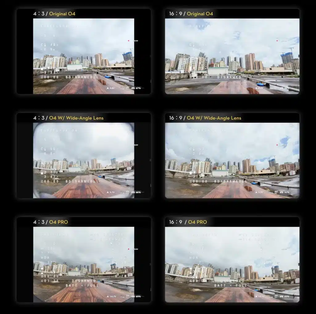 DJI O4 Lite VS DJI O4 Lite Wide Angle VS DJI O4 Pro