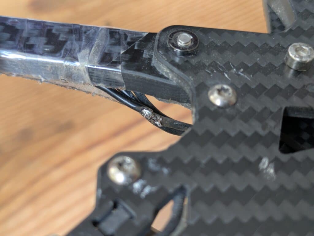 Fil moteur éméché
