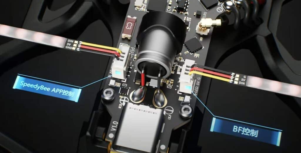 connecteurs LED et Bluetooth SpeedyBee Mario Mini25