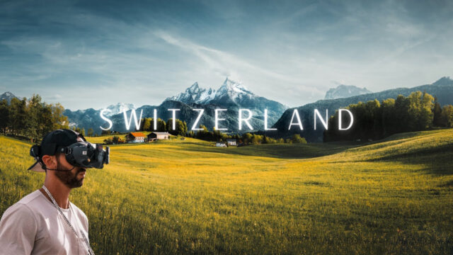 montagnes suisse en drone fpv