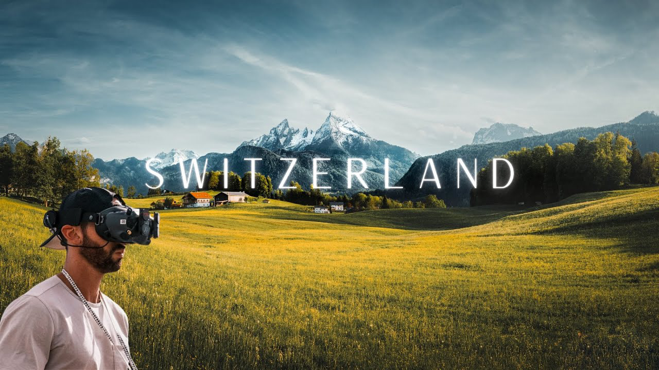 montagnes suisse en drone fpv