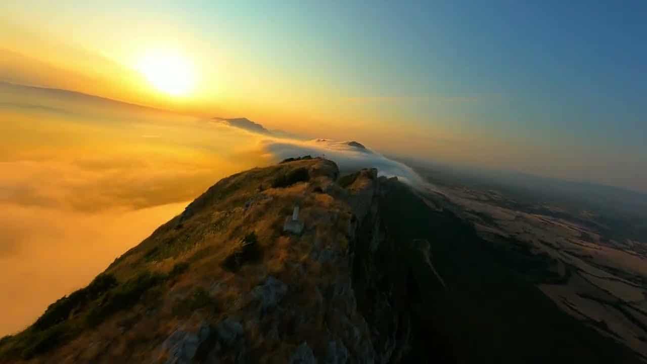 Sunrise Through the Fog drone fpv