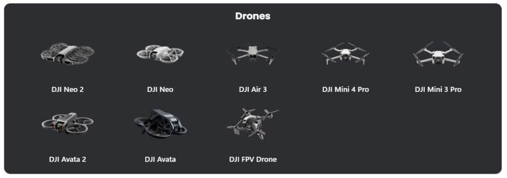 fpvconnect compatibilité drones dji